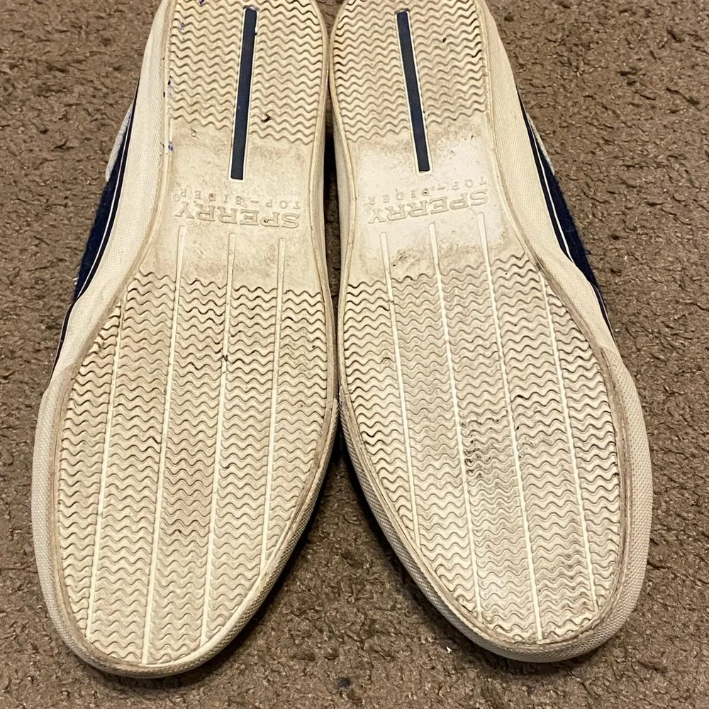 Sperry Top-Sider Men 8 M US‎ Bahama Boat Shoes Wool Navy Blue 10281873 EUC